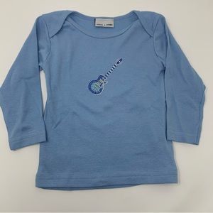 American Apparel Rhinestone Guitar Cotton Shirt